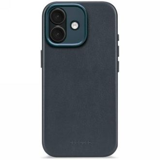 Decoded Funda Trasera De Cuero Decoded - Funda Protectora De Cuero Compatible Con Magsafe Para Iphone 17 (azul Marino Oscuro)