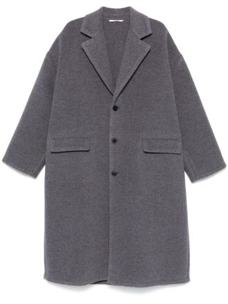 Valentino Garavani single-breasted coat - men - Cupro/Cashmere/Virgin Wool - 46 - Grey