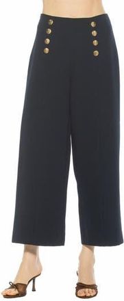 Alexia Admor Amari High Waist Wide Leg Pants in Navy at Nordstrom Rack, Size 12