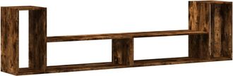 vidaXL Muebles De Tv 2 Uds Madera Ingenier&iacute;a Roble Ahumado 100x30x50cm Vidaxl