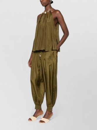 Zimmermann mahon silk halterneck top shell detail