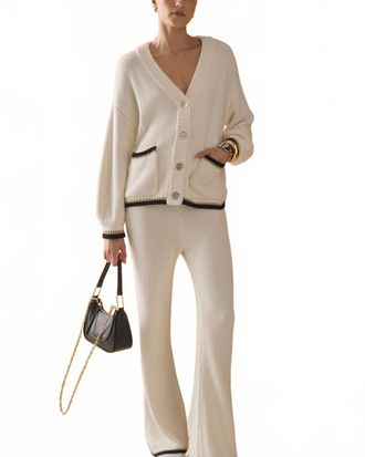 SANCIA Womens The Charli Knit Cardigan In White