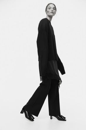 H&M Flared Pants in Black at Nordstrom, Size 16