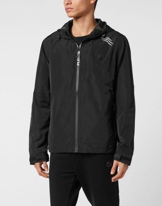 Plein Sport Tiger Scratch Print Windbreaker Men in Black at Nordstrom, Size Xxx-Large Eu