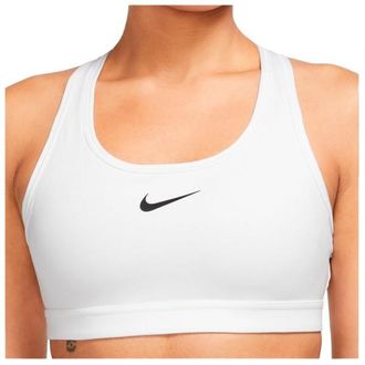 Nike Dri-Fit Swoosh Medium Support Bra Sport-BH für Damen | weiß