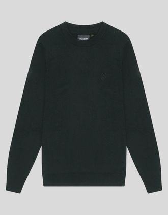 Lyle & Scott Lyle And Scott Mens Merino Wool Crew Neck Jumper - Black - Size: 34