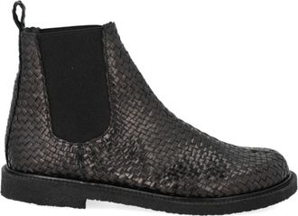 Angulus Schoenen, Dames, Zwart, 37 EU, Leer, H&aring;ndflettet Chelsea St&oslash;vle