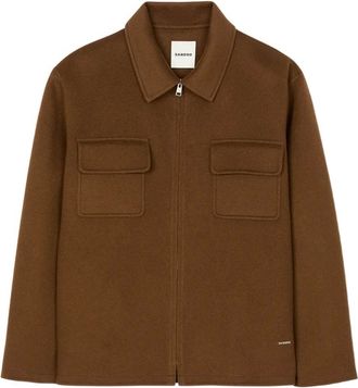 Sandro Giacca con tasca applicata e logo - Marrone