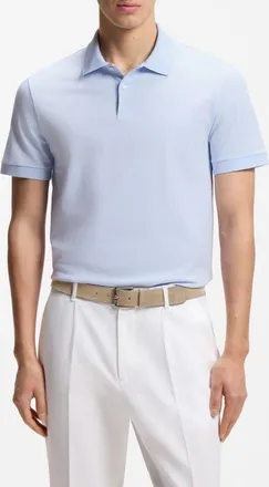 BOSS Parlay Cotton Piqu&eacute; Polo in Light/pastel Blue at Nordstrom, Size Xx-Large