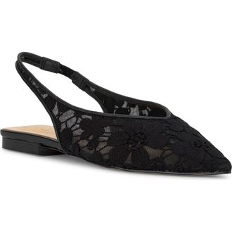 Jessica Simpson Mezzah Slingback Pointed Toe Flat in Black at Nordstrom, Size 5.5