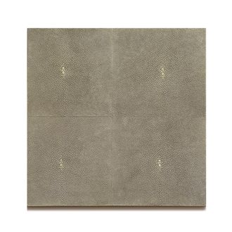 Posh Trading Company Set of Two Placemats - Faux Shagreen Natural in Beige