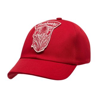 Burberry 8119825-A2175 Cotton Baseball Cap - Red