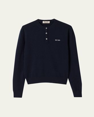 Miu Miu Cashmere Henley Pullover
