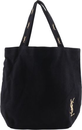 Saint Laurent Black Canvas Eco-Bag Tote Bag (Pre-Owned)