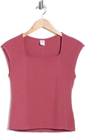 Melrose and Market Square Neck Top in Burgundy Maroon at Nordstrom Rack, Size Xx-Small