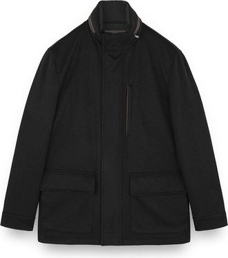 Paul & Shark Carcoat in cashmere, Man, Black, Size: XXL