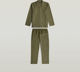 G-Star Tee en Broek Pyjama Set - Groen - Heren