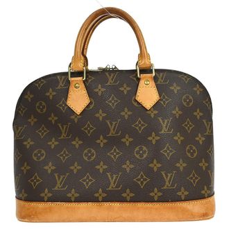 Louis Vuitton Alma Handbag Monogram Canvas Brown Canvas Handbag (Pre-Owned)