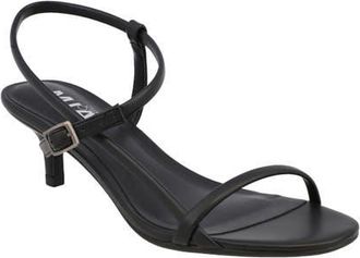 Mia Meleani Ankle Strap Kitten Heel Sandal in Black at Nordstrom, Size 7.5