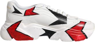 Dolce & Gabbana White Daymaster Hand Painted Sneakers Mens Shoes (Pre-Owned)