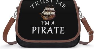 Generic Trust Me Im A Pirate Crossbody Bags for Women Shoulder Messenger Bag Purse Handbags