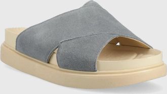 Vagabond Womens Vagabond Erin 5332-040-61 Sandals Blue Suede Slip On Slide GAL1486