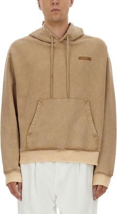 Moschino Light Brown Logo Hoodie