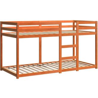 vidaXL Vidaxl - Bunk Bed without Mattress Wax Brown 80x200 cm Solid Wood Pine
