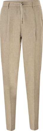 PESERICO Peserico-Leinenhose mit Kordelzug in der Taille und ma&szlig;geschneiderter Silhouette
