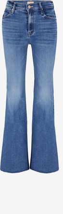 Mother Ausgestellte Jeans mit hoher Taille The Doozy Sneak Fray Lets Split