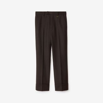 Burberry Wool Tailored Trousers, Size: 38