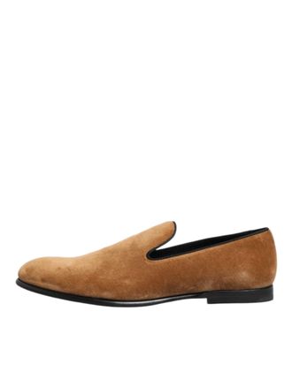 Dolce & Gabbana Suede Slip-On Loafers - Brown