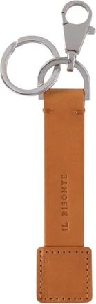 IL BISONTE Leren Lus Sleutelhanger - Heren - Sleutelhangers & Tashangers - Bruin - ONE Size - Leer - Accessoires