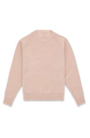 Fortela Harvard Wool Raglan Sleeve Crewneck Knit in Pink at Nordstrom, Size Medium Eu