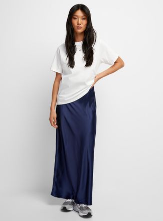 Icone Womens Satiny maxi skirt