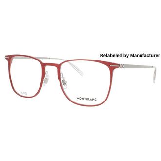 Montblanc Mens Red Rectangular Eyeglass Frames MB0232O00653R