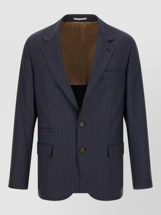 Brunello Cucinelli pinstripe batavia single breasted blazer