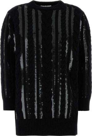 Max Mara Black wool blend Mambo sweater dress
