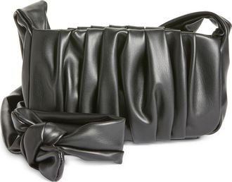 BP. Ruched Baguette Crossbody Bag in Black at Nordstrom