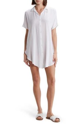 Boho Me Cover-Up Shirtdress in White at Nordstrom Rack, Size Medium