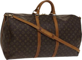 Louis Vuitton Keepall Bandouliere Bag Monogram Canvas Brown Canvas Bag (Pre-Owned)