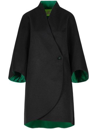 Shanghai Tang x Chen Man cashmere coat - women - Wool/Cashmere - 44 - Black