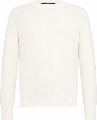 Herno C Mere Sweater - Heren - Ronde hals truien - Wit - L - Kasjmier - Truien & Vesten