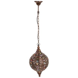 Wanderlust Deco L&aacute;mpara De Metal Cristal Acrilico De Colores D27x47h Cm