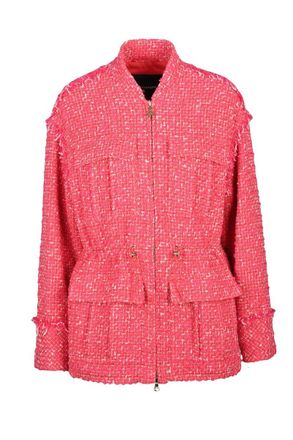 Patrizia Pepe Boucl&eacute; Parka - Fuchsia
