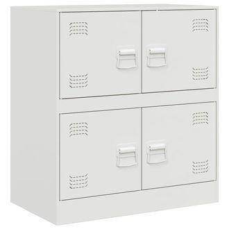 Berkfield Home Sideboard White 67x39x73 cm Steel | Size: 67 x 39 x 73 cm