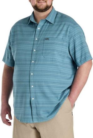 O'Neill Big & Tall Seafaring Stripe Sport Shirt in Stromy Blue at Nordstrom, Size Xx-Large