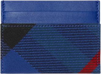 Burberry Check Print Leather Card Holder