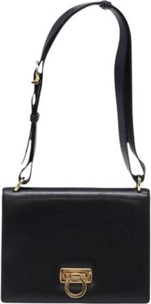 Ferragamo Pre-owned Cross Body Bags, female, Blue, Size: ONE SIZE Pre-owned Leather Cross Body Bag