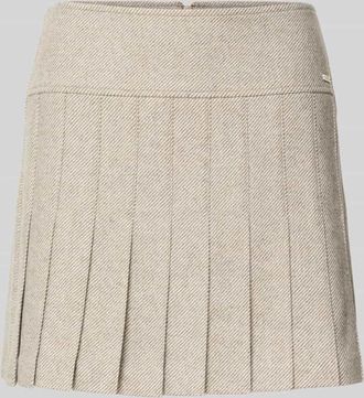 A|X Armani Exchange Faltenrock mit Label-Detail in Mittelbraun, Größe 34